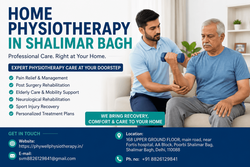 Home physiotherapy in Shalimar Bagh